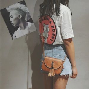 Double Tassel Flap Crossbody Bag